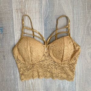 Bozzolo Lace Bralette in Gold